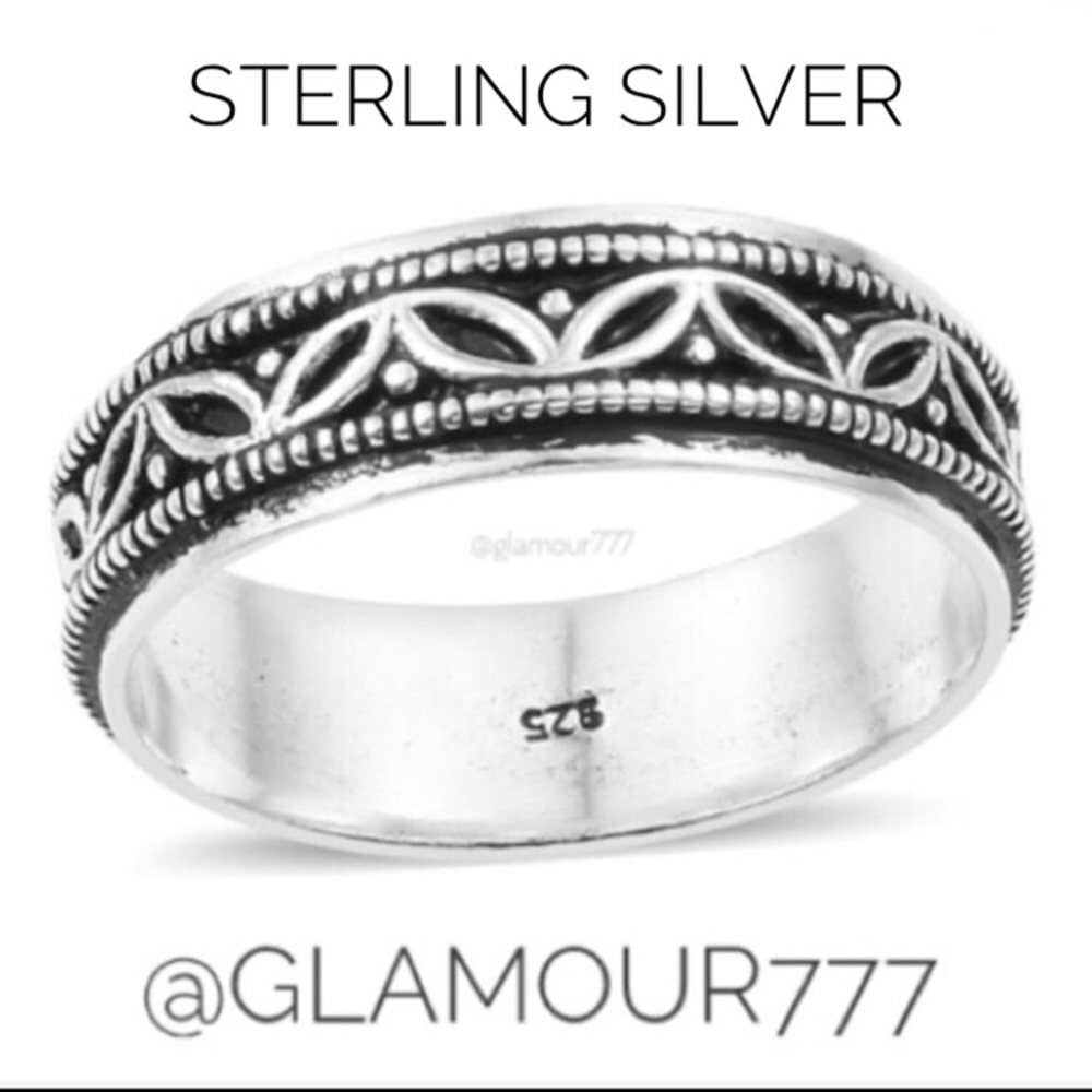 Genuine Sterling Silver Band Ring Size 7.0